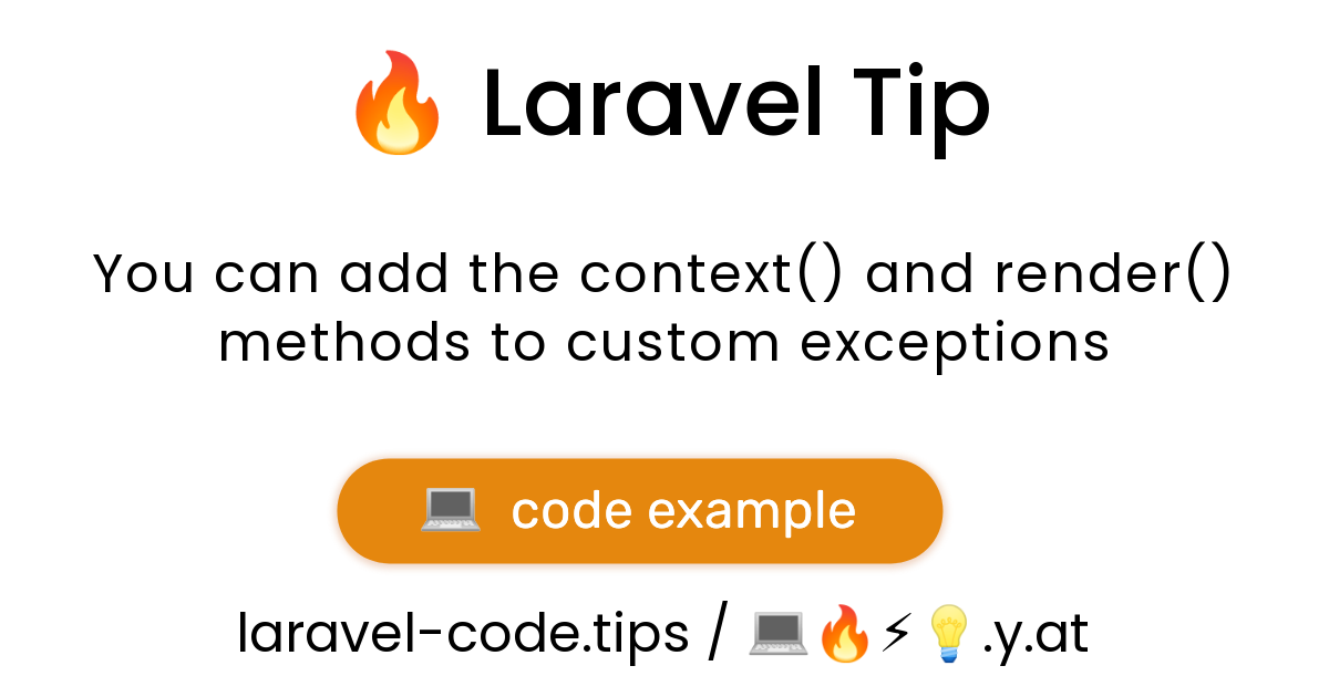 You can add the context() and render() methods to custom exceptions